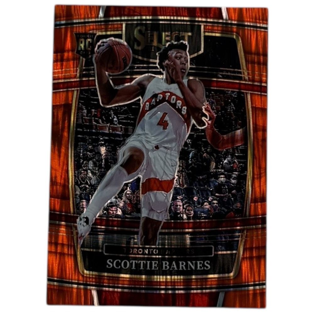Scottie Barnes RC 2021-22 Panini Select Orange Flash Prizm‎ #74 Raptors